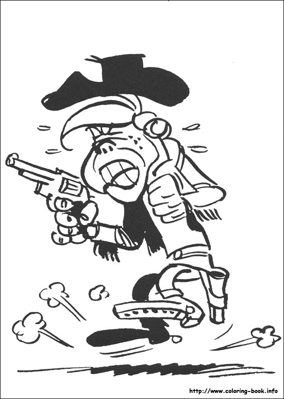 Lucky Luke coloring picture